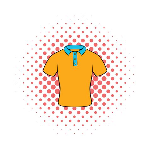 Mens polo shirt icon, comics style 14152198 Vector Art at Vecteezy