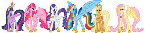 Mane6 as Alicorns by EvolifanNo1 on DeviantArt