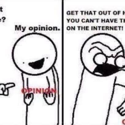 Putting Your Opinion Out On The Internet Is Frowned Upon Meme