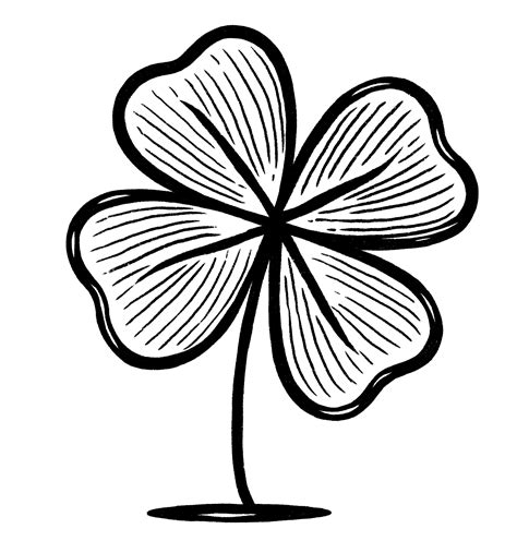 Cool Four Leaf Clover Drawing