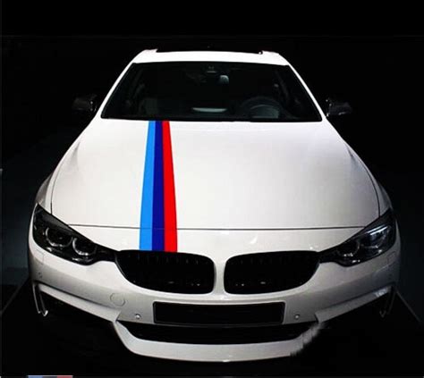 M\\\ Three Colors Hood Sticker Body Decal Fit For BMW M5 M3 X1 X5 X6 ...