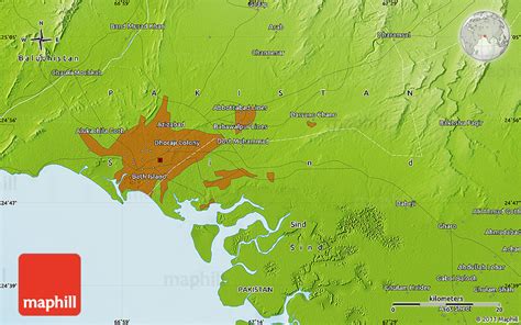 Physical Map of Abyssinia Lines