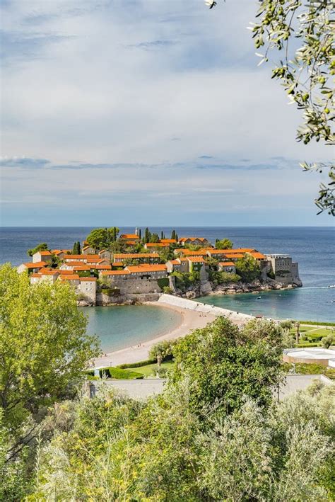 Montenegro Sveti Stefan Resort Stock Photo - Image of isthmus ...