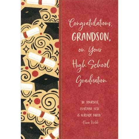 DG Be Yourself, Everyone Else is Already Taken High School Graduation Card: Grandson, 1 card / 1 ...