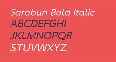 Sarabun Bold Italic free Font - What Font Is