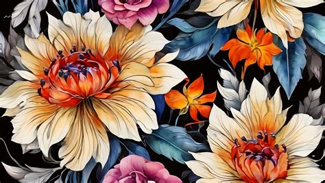 Watercolor Floral Vintage Background Free Stock Photo - Public Domain Pictures