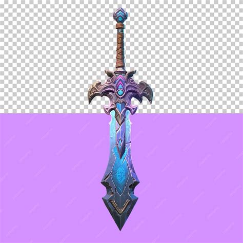 Premium PSD | Medieval sword game asset isolated object transparent background