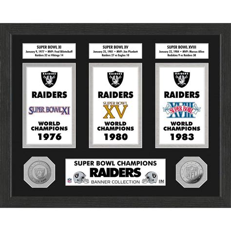 Officially Licensed NFL Super Bowl Collection Photo Mint -Raiders ...