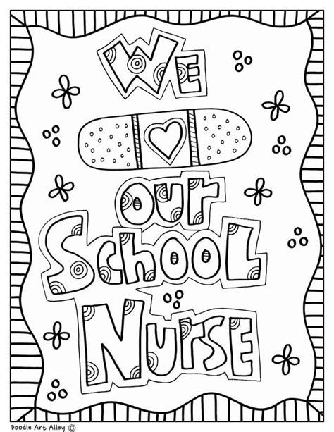 School Nurse Coloring Page