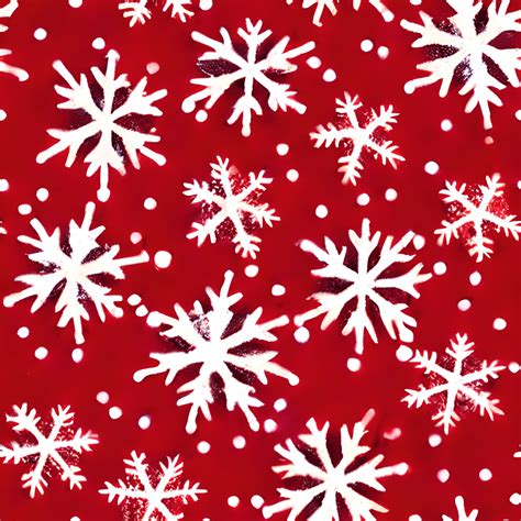 Red Foil Wrapping Paper with White Glitter Snowflakes and Golden ...