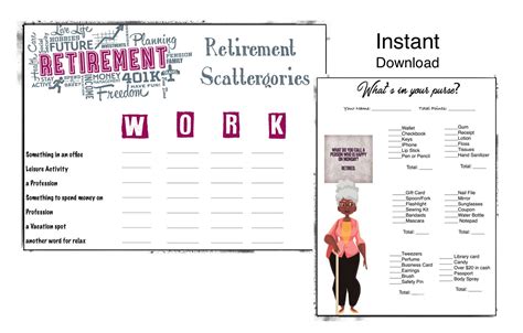 Retirement Party Game 2 Pack Scattergories Game & Phone Game | Etsy | Retirement parties, Party ...