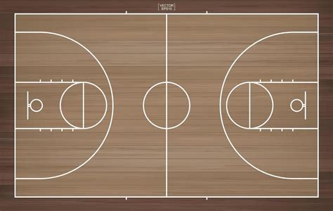 an overhead view of a basketball court with lines drawn on the floor ...