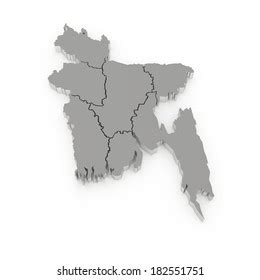 Map Bangladesh 3d Stock Illustration 180946358