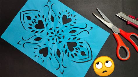 Okir Design Pattern Easy || Beautiful Paper Cutting Art || Beautiful Paper Flowers - Paper Craft ...