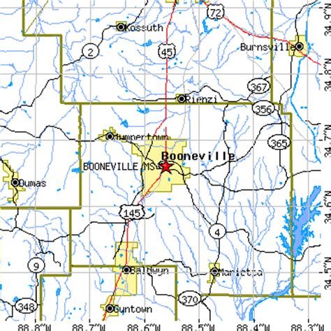 Booneville, Mississippi (MS) ~ population data, races, housing & economy