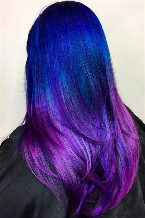 Purple and blue hair hair styles are all the rage, especially now when the hot season is ...