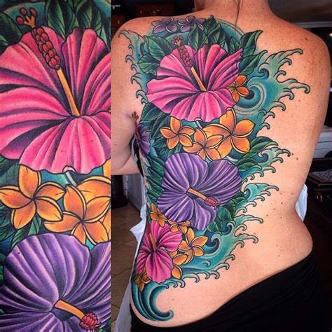 Full Back Tattoo for Women with Flowers | Remington Tattoo Parlor