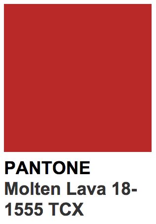 Pantone 18-1555 TCX Molten Lava | Pantone, Drinks design, Retail logos