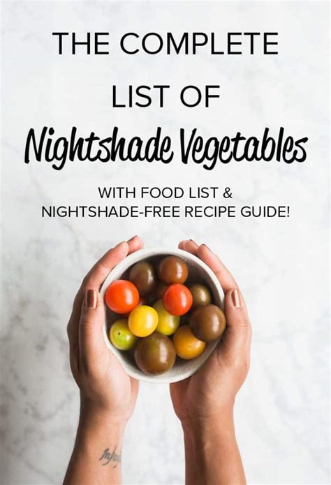 Complete Nightshade Vegetables List (printable list + recipe guide ...