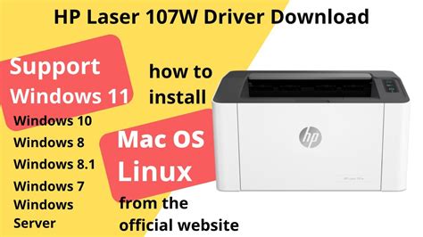 HP Laser 107W Driver Download And Setup Windows 11 Windows