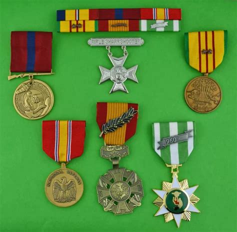 MARINE CORPS VIETNAM 6 Ribbon Bar, 5 Medals & Rifle Sharpshooter Badge - USMC $96.99 - PicClick