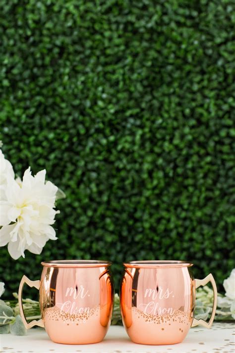 Personalized Moscow Mule Copper Mugs Wedding Gift set of TWO - Etsy