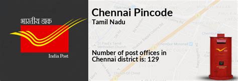 Chennai District Pin Code, Tamil Nadu