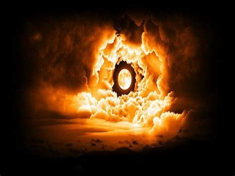 Moon Aperture, fire, moon, burn, opening, hole, orange, frame, clouds, HD wallpaper | Peakpx