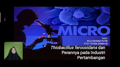 Thiobacillus ferrooxidans dan Perannya pada Industri Pertambangan - YouTube