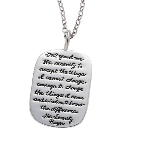 Sterling Silver Serenity Prayer Pendant Necklace | BB Becker - Clothed ...