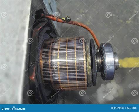 Dc motor commutator stock image. Image of winding, commutator - 81470901