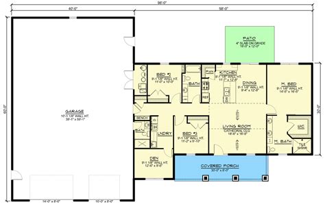 3-Bed Shop House with 2400 Square Foot Garage - 135180GRA | Architectural Designs - House Plans