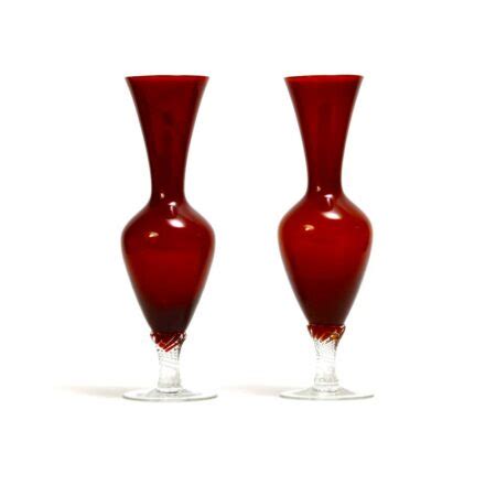 A Pair of Dark Red Retro Vases » Kode-Store.co.uk