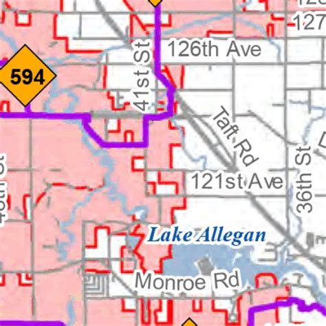 Allegan County Snowmobile Trails Map by MI DNR | Avenza Maps