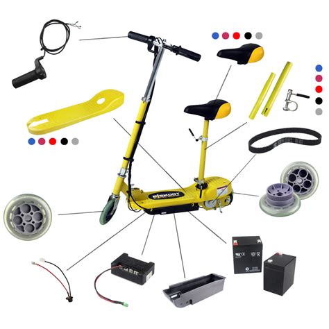 Kids Electric Scooter Spare Parts Battery Front Back Wheels Drive Belt ...