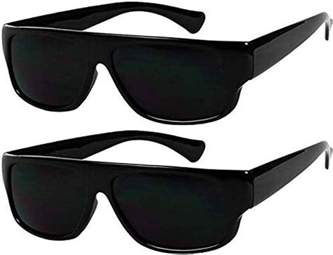 Amazon.com: ShadyVEU Super Dark Sunglasses 100% UV Protection Category 4 Flat Top OG Eazy E ...