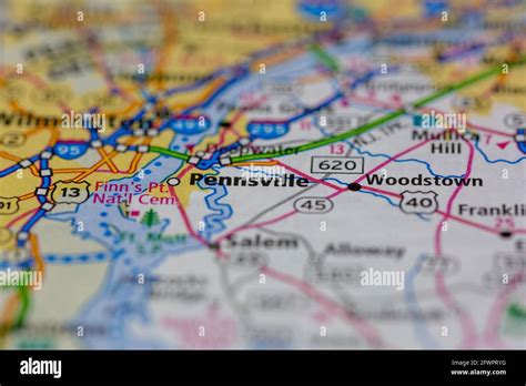 Pennsville New Jersey USA shown on a Geography map or road map Stock ...