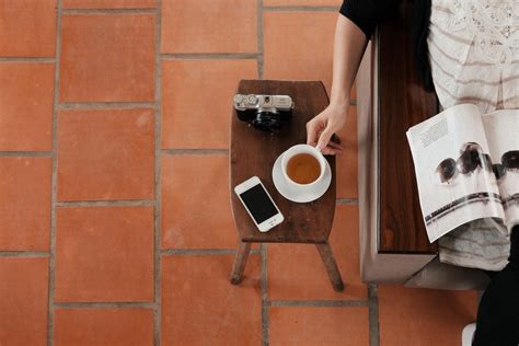Free Images : iphone, coffee, woman, white, camera, floor, magazine, fashion, black, wooden ...
