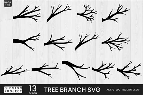 Tree Branch Svg with 13 Variations