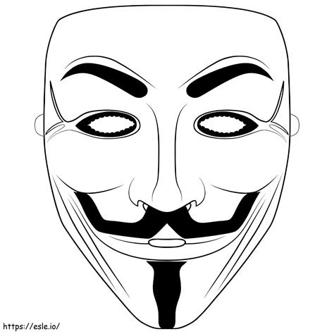 Hacker Mask coloring page