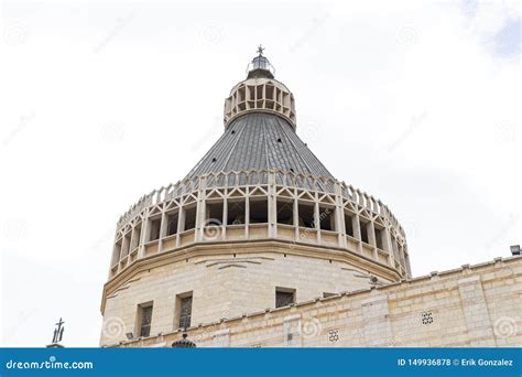 Basilica of the Annunciation in Nazareth Stock Photo - Image of ...