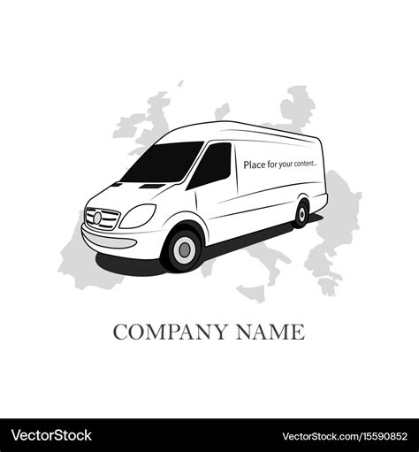 Logo for transport company car icon Royalty Free Vector