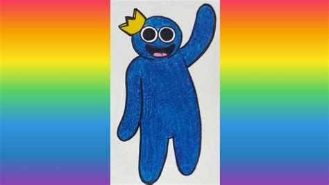 How to draw Rainbow Friends || Drawing blue from Rainbow Friends|| Draw Roblox Rainbow Friends ...