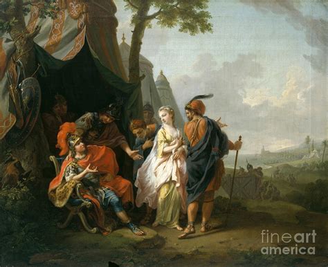 The Abduction Of Briseis From The Tent Of Achilles, 1773 Painting by Johann Heinrich Tischbein ...