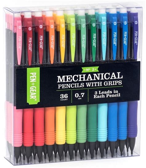 Pen + Gear 36pk Mechanical Pencils with Grips, 0.7mm #PenGear | Mechanical pencils, Pens ...