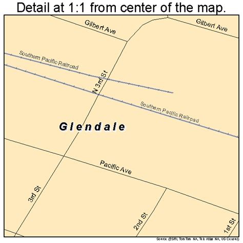 Glendale Oregon Street Map 4129350