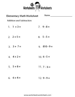 Elementary Math Worksheets | Worksheets Worksheets