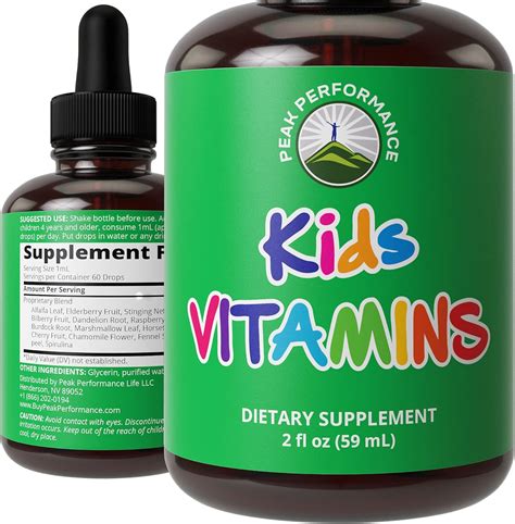 Buy Kids Vitamins. Unflavored & Tasteless Liquid Kids Multivitamin ...