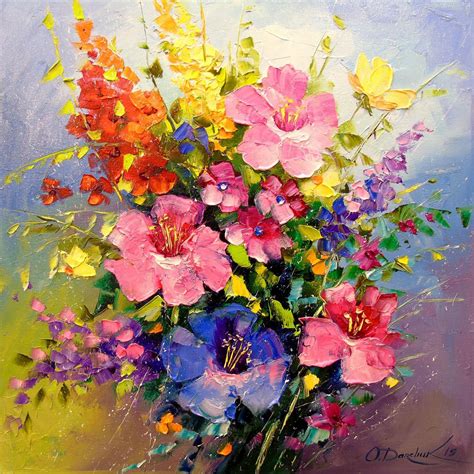 Bouquet of summer flowers by Olha Darchuk | Artfinder