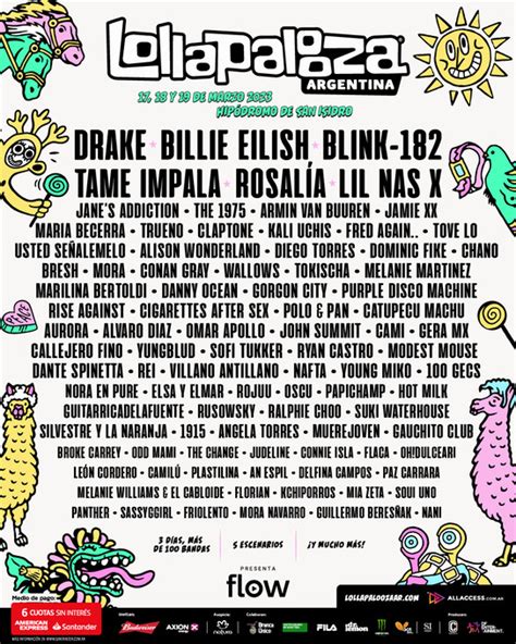 Lollapalooza 2023: el line-up completo, todos los artistas invitados y ...